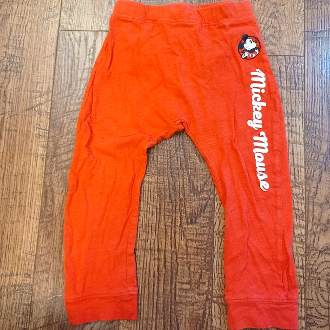 H&M Disney Mickey Mouse Red Casual Pant Toddler Sz 1 1/2- 2 Years